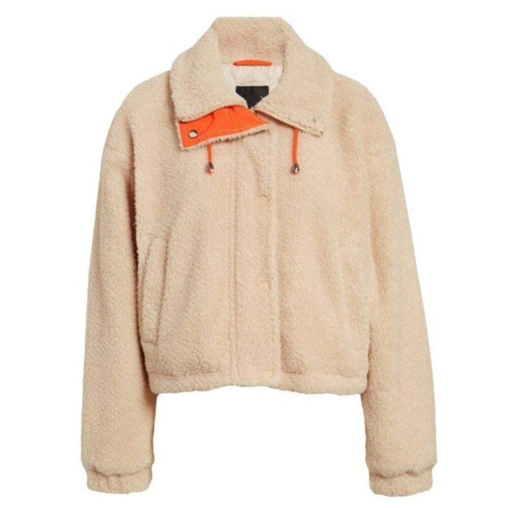 BP Neon Baby High Pile Faux Fur Jacket Size Medium NEW